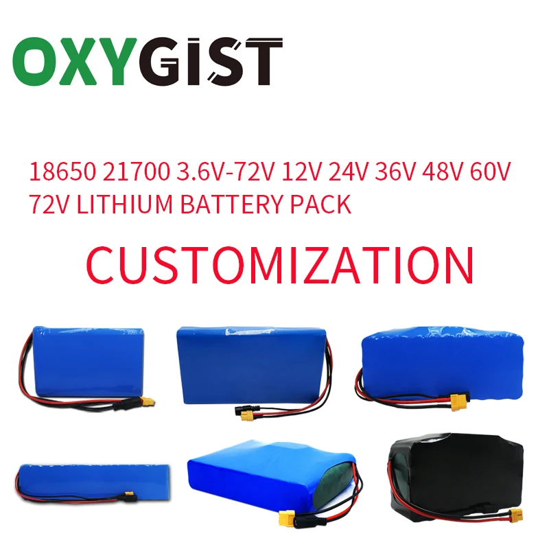 18650 21700 3.7V-72V12V 24V 36V 48V 60V lithium battery pack customization electric bicycle batteries Real capacity new A cells