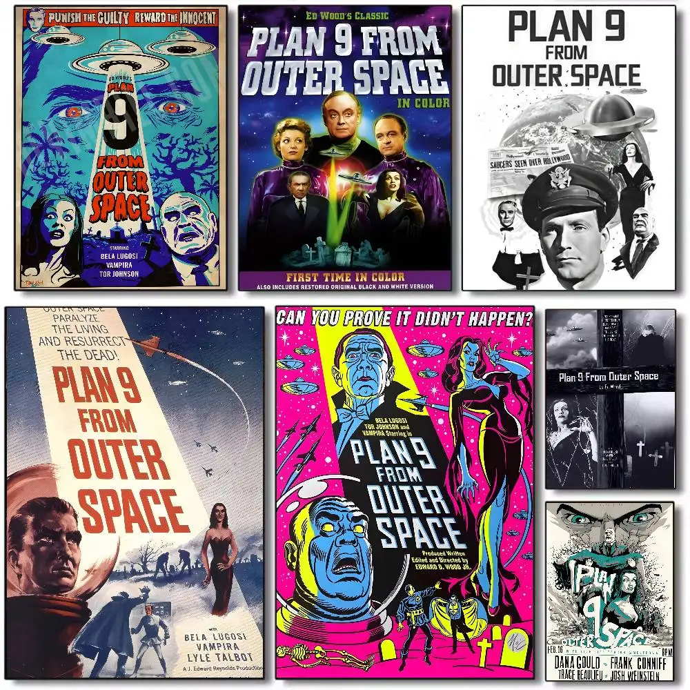Plan 9 from Outer Space Classic Poster Art canvas HD aesthetic Printing Paper Wall Art for Living Room Bar fashion Home Decor