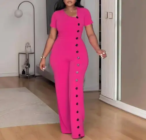 

Новая мода 2025 года, повседневный элегантный комбинезон с нерегулярным воротником на талии и широкими штанинами, женская одежда