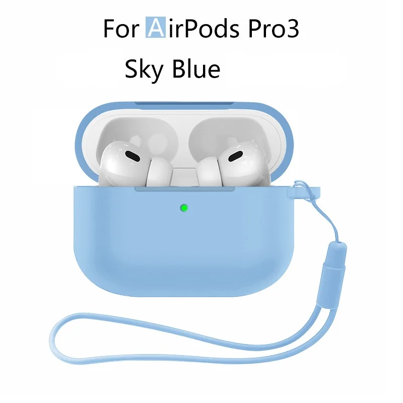Neu für Airpods Pro 3 2025, Silikonhülle, Kopfhörer-Zubehör mit Reinigungsset und Lanyard, vollständige Schutzhülle für Airpods Pro 3 – Detail 15
