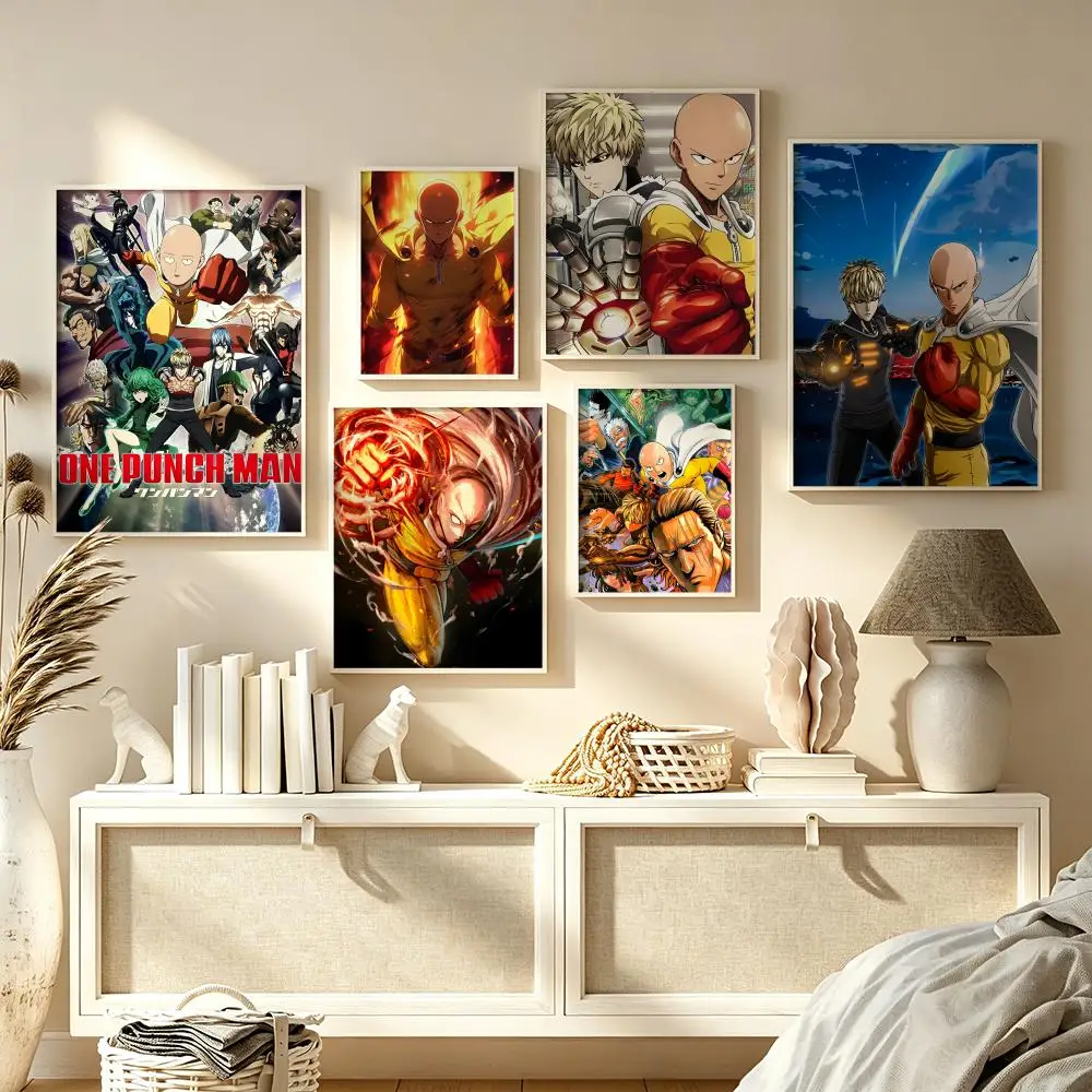 One-Punch Man Poster HD art sticky wall waterproof home living room bedroom bar aesthetic decoration