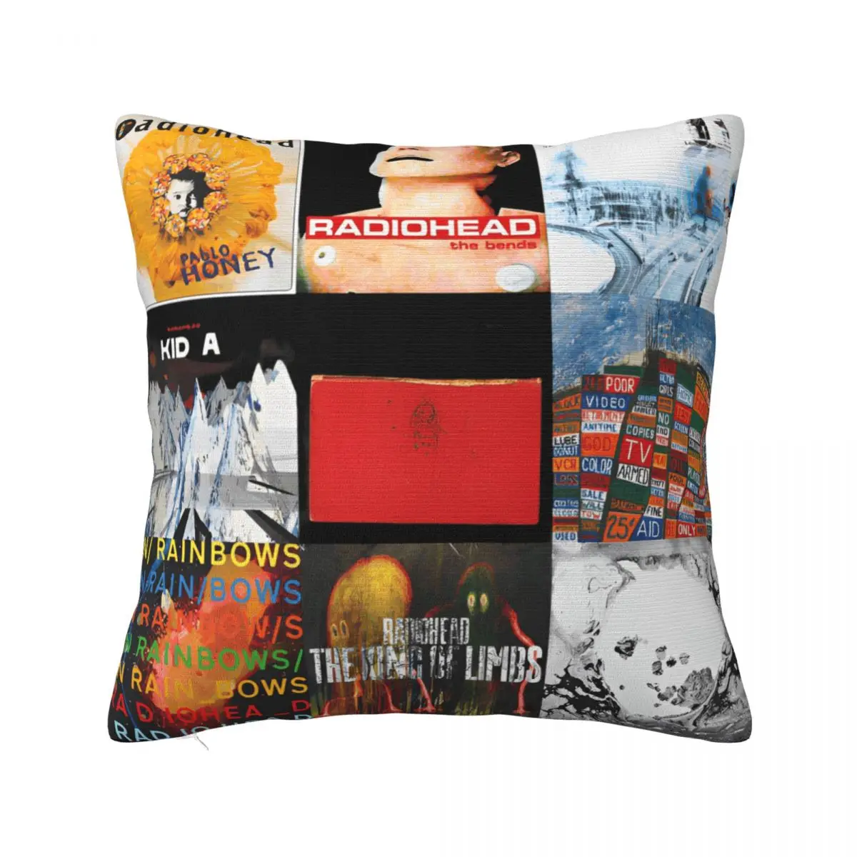 All This Radio But No Head Pillow Cover Printed Radioheaded Rock Band Throw Pillow Case Cover Car Square 45*45cm Multi-Size