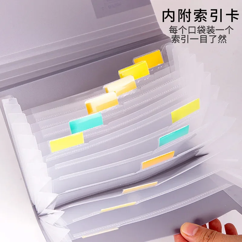 Mini PP file organ bag Plastic multi-page office receipt document sticker bag Small organ bag