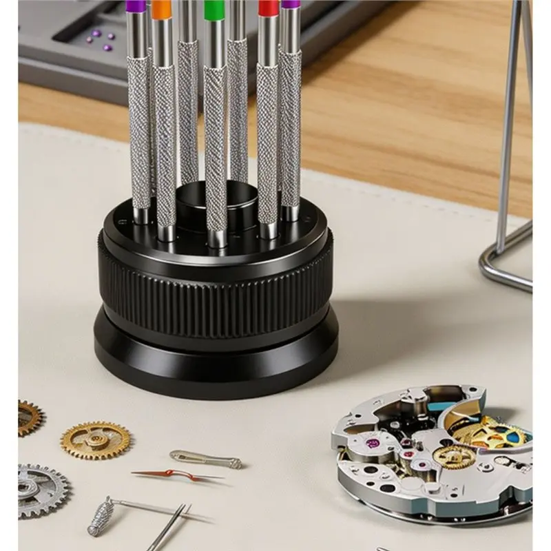 A95D-Flat Blade Assort Screwdriver Set 9Pcs Watch Repair Tool Kit For Watchmaker Watch Glasses Slotted Tool