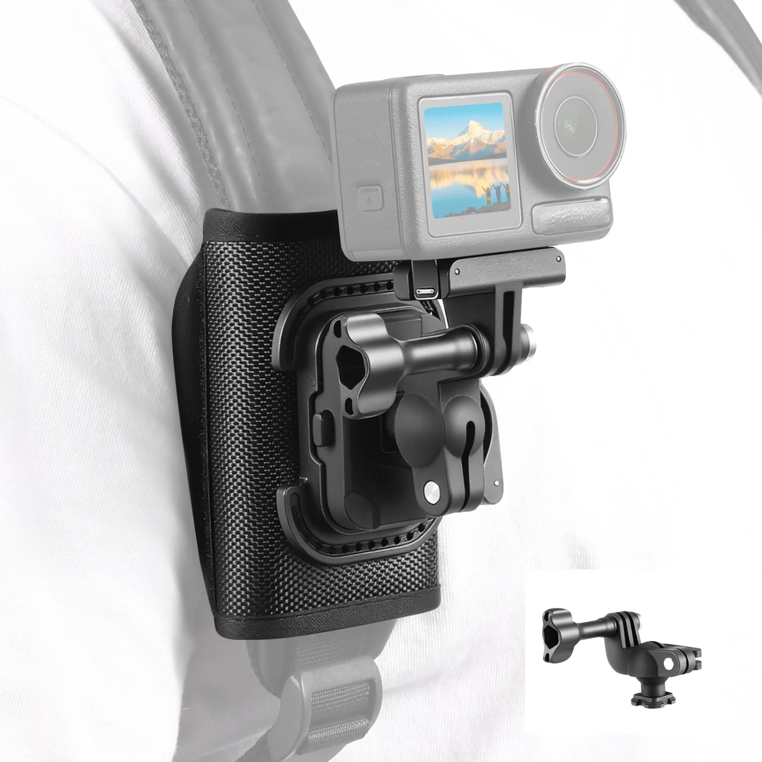 �y�Z�[�����z�o�b�N�p�b�N�}�E���g Insta360 Luna Ultra X5 X4 Air Ace Pro 2 �V�����_�[�X�g���b�v�N���b�v�z���_�[ 360�p °   DJI Osmo 360�p�̃N�C�b�N�����[�X�̒���