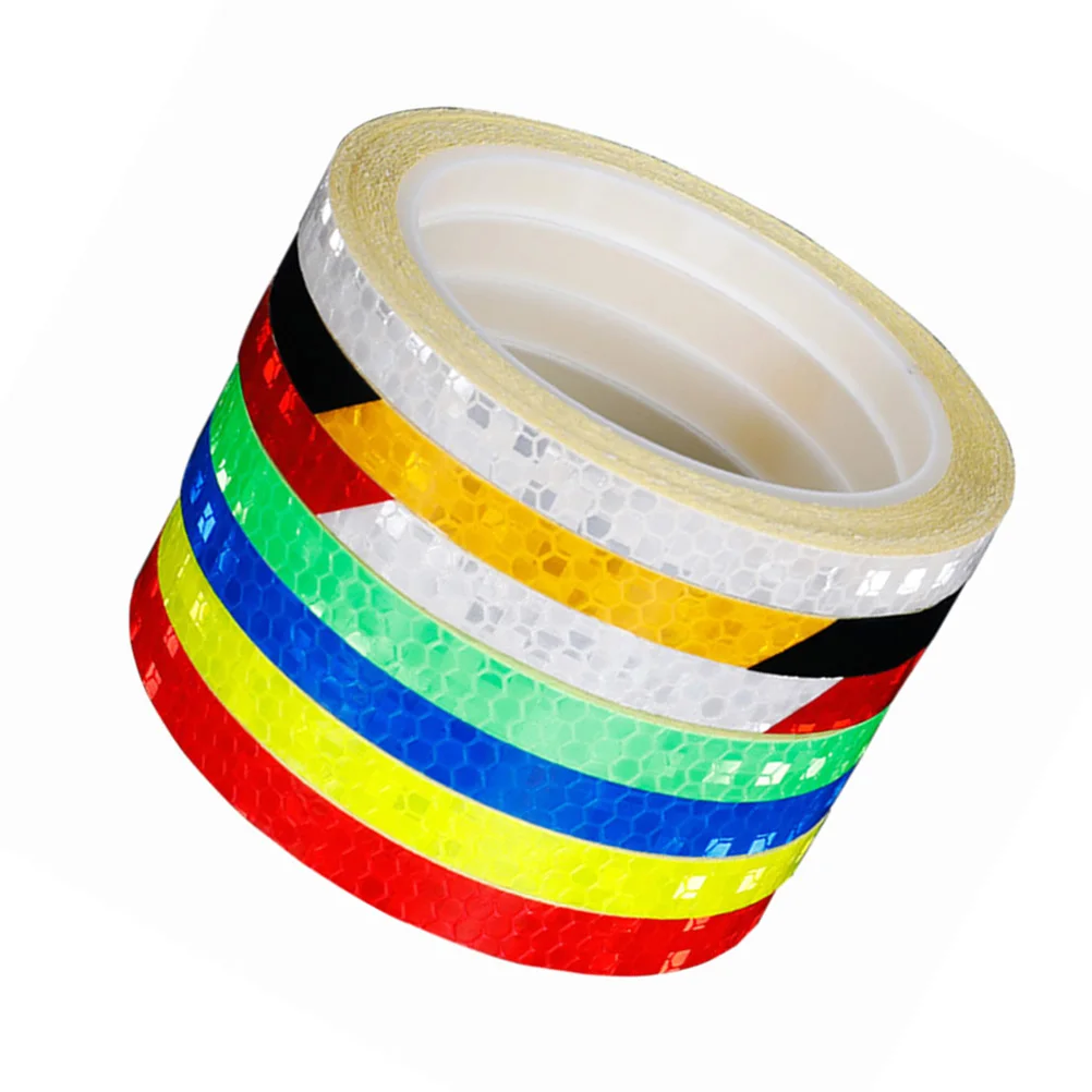

7Pcs Bicycle Sticker Reflective Tape Waterproof Wash Resistant Safety Wheel Rim Decoration for Bike Motorbike Mountain Bike