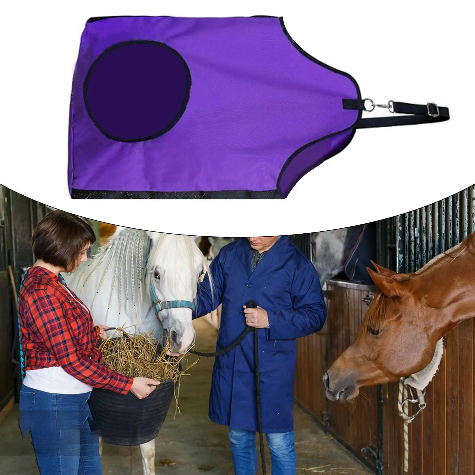 Hay Feeder Bag Slow feed Oxford Cloth Horse Hay Bag for Cow Horse Livestock