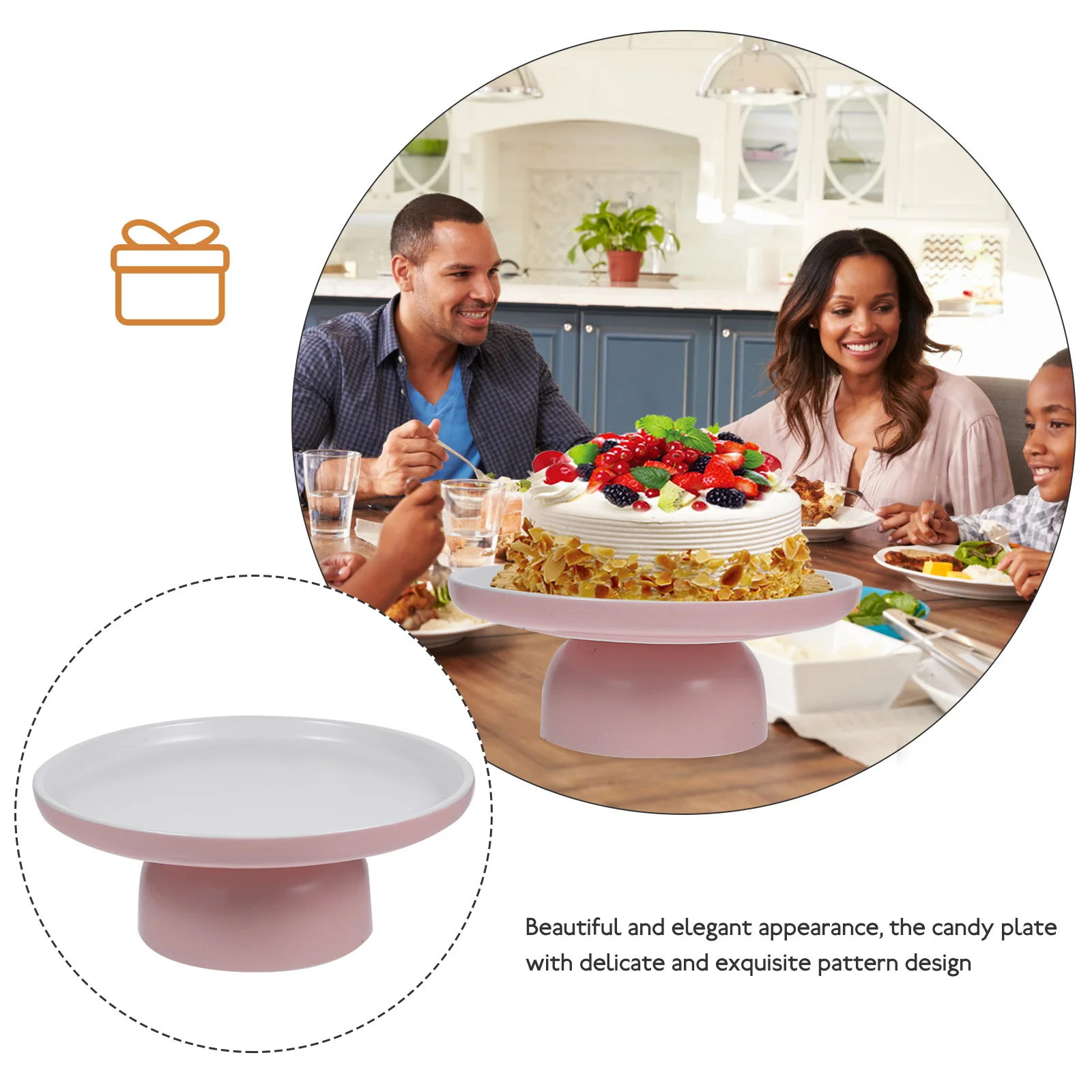 صينية كعكة بورسلين عالية القاعدة، طبق حلوى مقاوم للاهتراء، تصميم دقيق، حامل عرض الشوكولاتة، حامل عرض الشوكولاتة