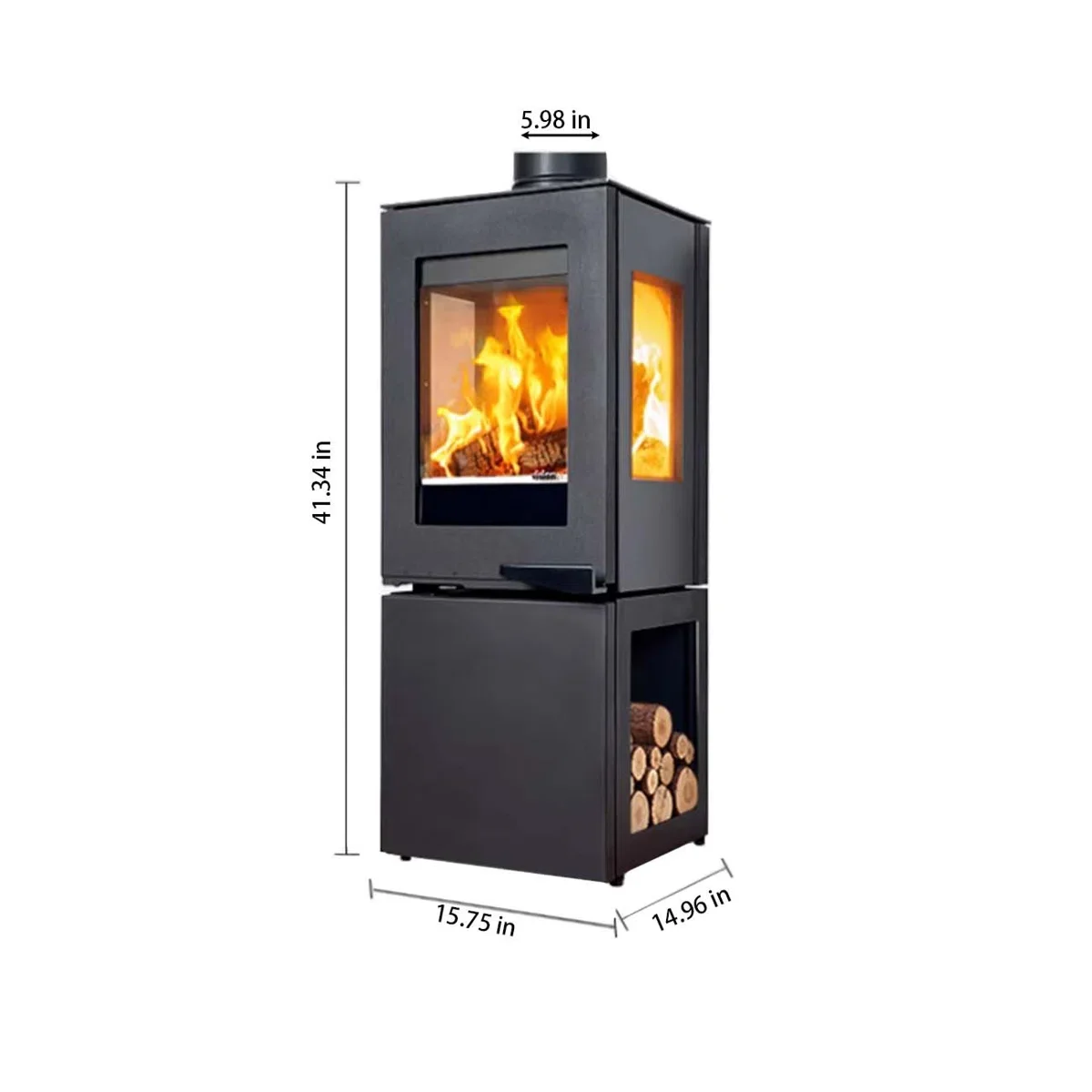 

【Hot】JingXin Manufacturer Modern Designer Freestanding Metal Fireplace Indoor/Outdoor Wood Stove for Living Room/Kitchen Steel C