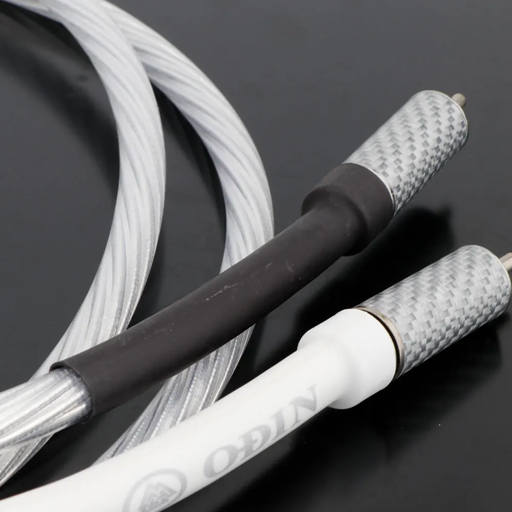 Pair Nordost Odin2 Reference Interconnect RCA Audio Cable With Carbon Fiber Plug