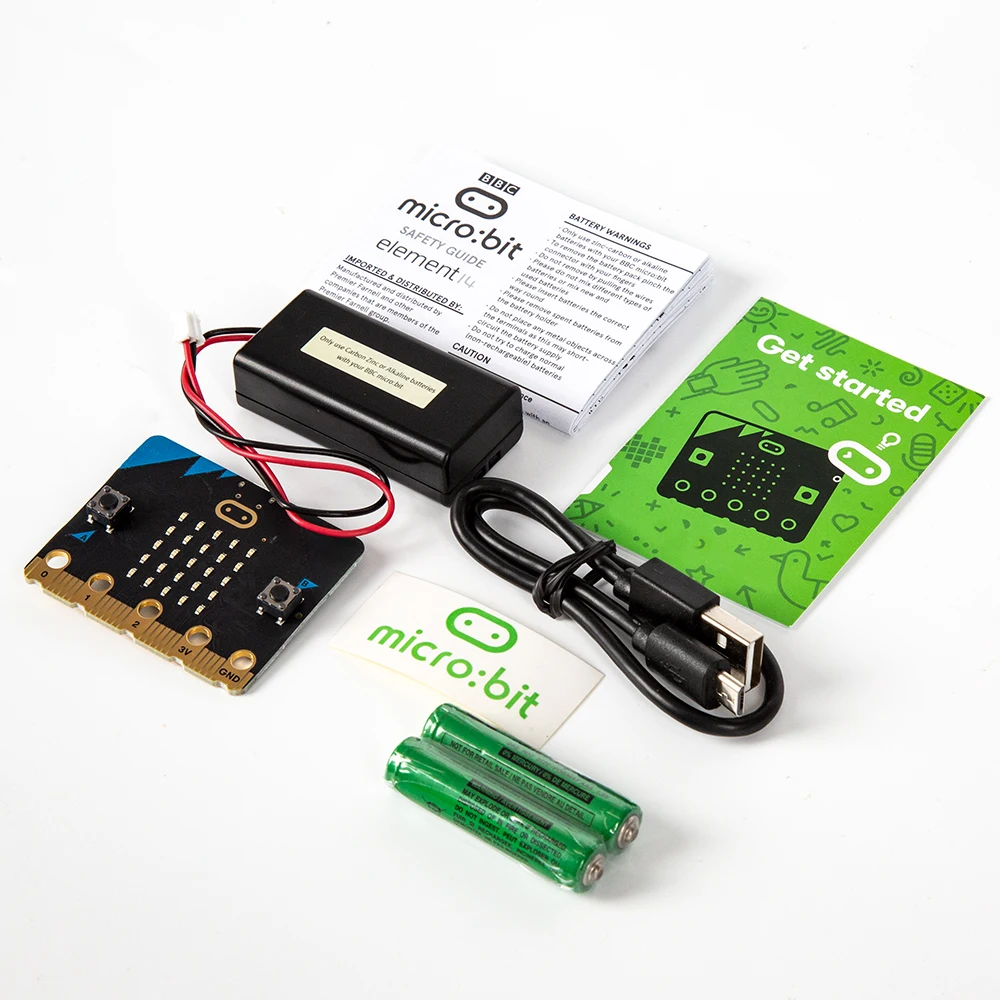 Original BBC Micro Bit V2 Development Board Micro:Bit Go Kit &Case& Battey Holder For Kids STEM Education Python Programming