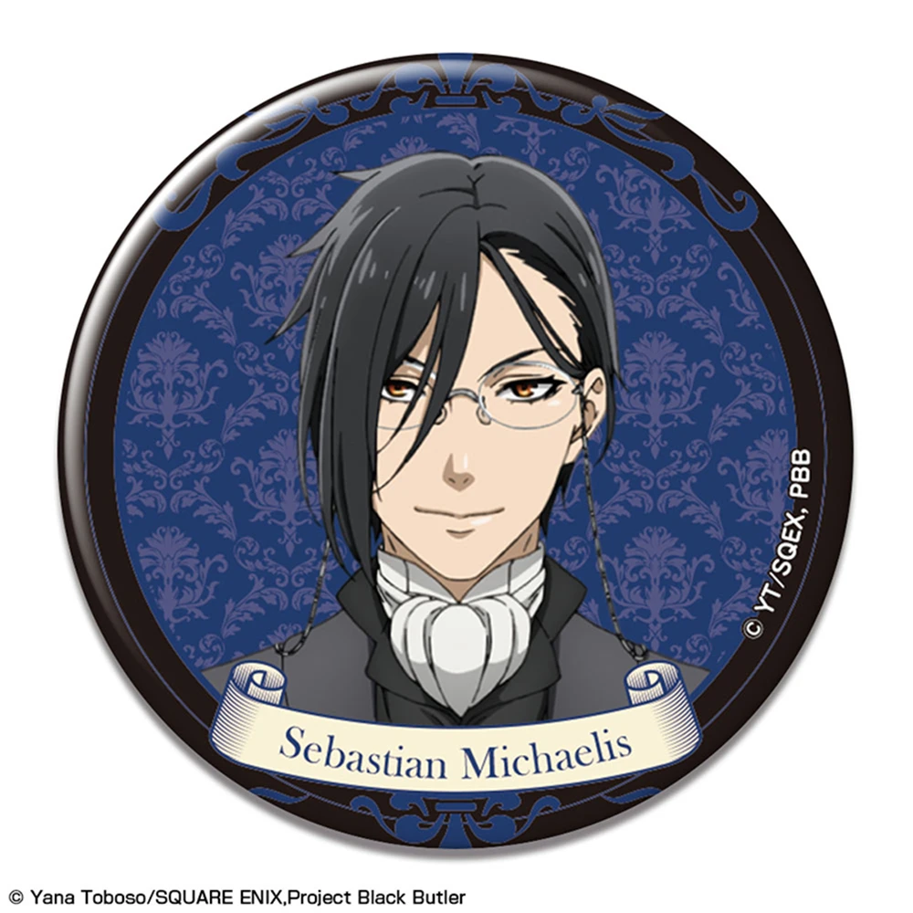 Game  Black Butler -Emerald Witch Arc Sebastian Michaelis Cosplay Costumes SPTE Tin Plated Pin Badge Accessories Pendant Prop