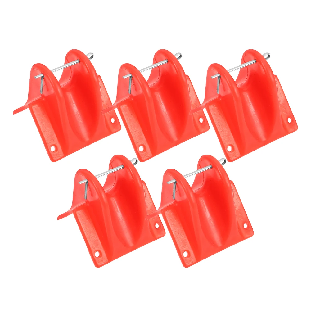 

5pcs Safety Rope Protective Cover Lightweight Climbing Equipment Portable Rope Protector Mountaineering Edge Guard Red Color