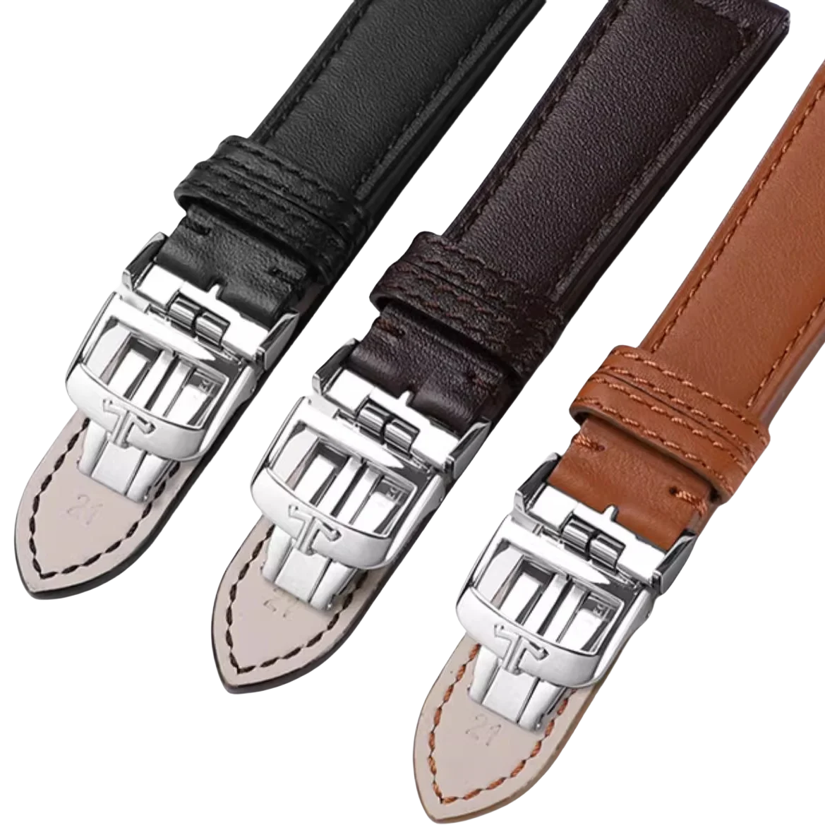 JAEGER-LECOULTRE POLARIS 시리즈 퀵 릴리스 가죽 시계 스트랩