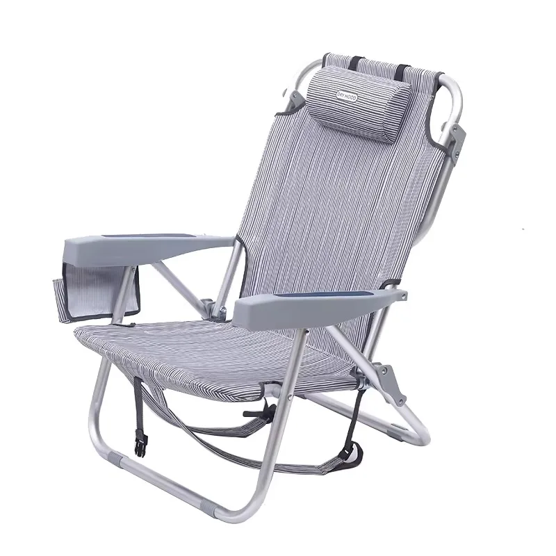 Custom Outdoor Folding Sun Lounger Aluminum Frame Recliner Beach Chairs Bed