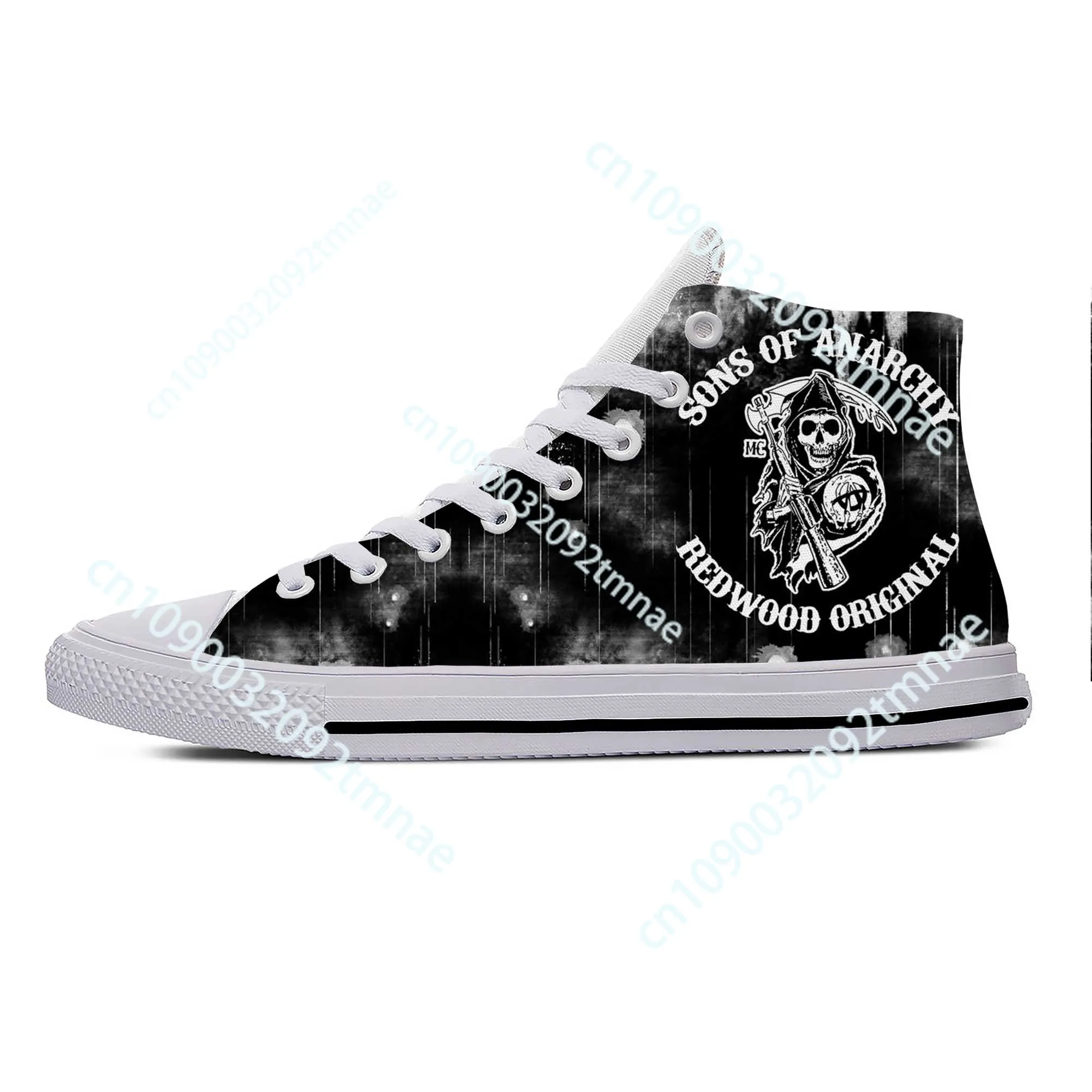 Sons of Anarchy SAMCRO SOA Anime Cartoon Comic Casual Cloth Shoes High Top Lightweight Breathable Custom Men Women Sneakers