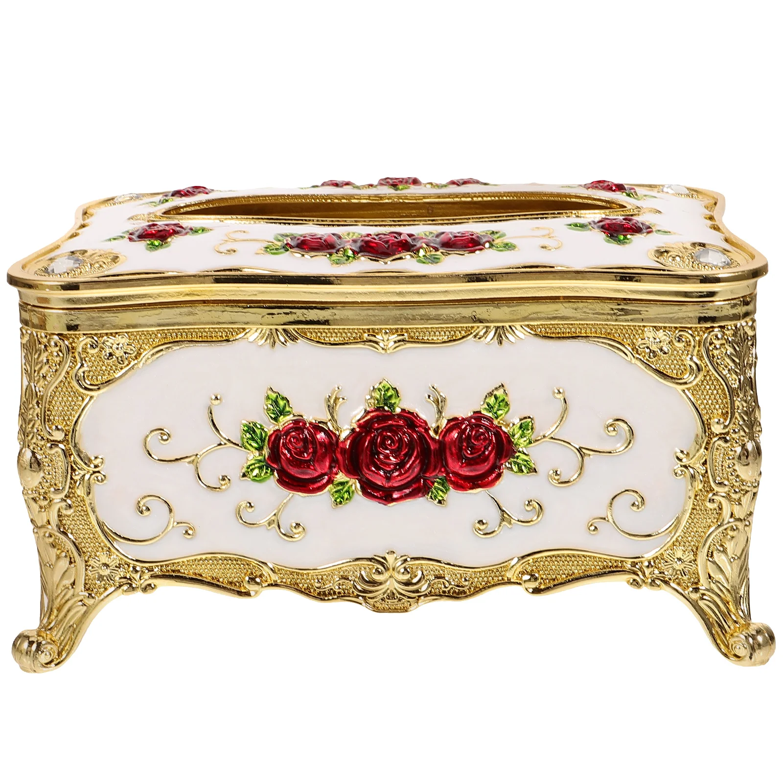 

European Style Tissue Box Cover Rectangular Paper Napkin Holder Storage ganizer Case for Living Room Bedroom Office Decorative