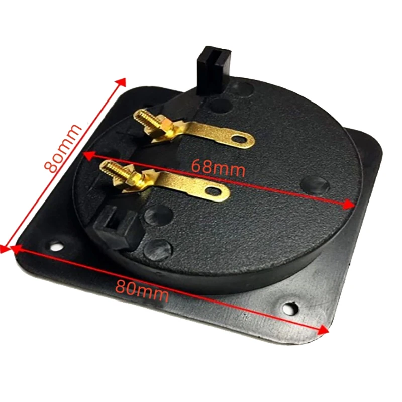 Round Boxes With 2 Banana Jack Gilded Subwoofer Stereo Plug Speaker Terminal Speaker Box Rear Back Panel Wiring Terminal Plug