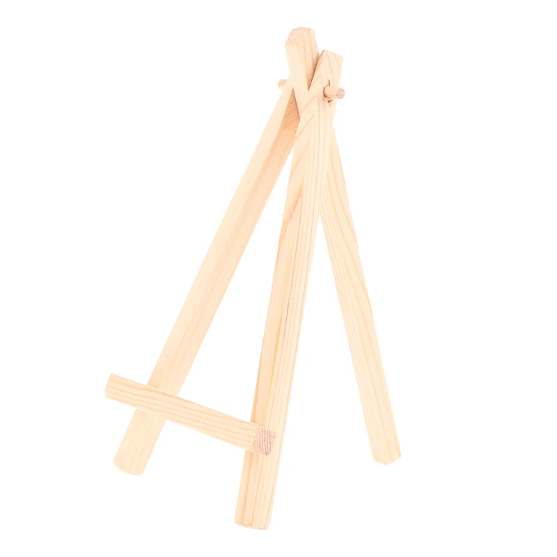 9*16cm Mini kayu artis Tripod lukisan kuda-kuda untuk foto lukisan kartu pos tampilan bingkai pemegang meja lucu dekorasi