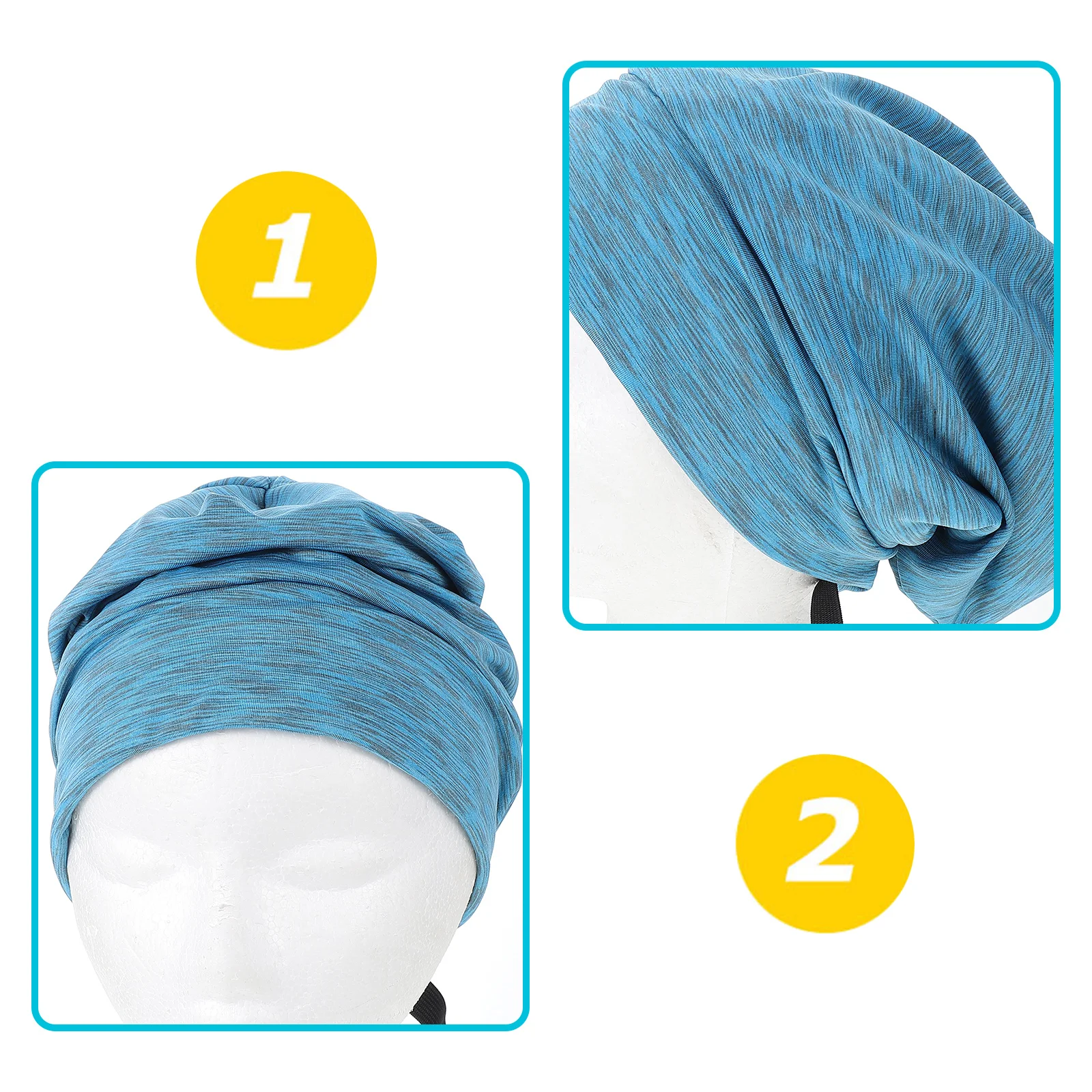 

1Pc Comfortable Satin Sleeping Hat Elastic Nightcap Women Breathable Bonnet Sleep Accessory