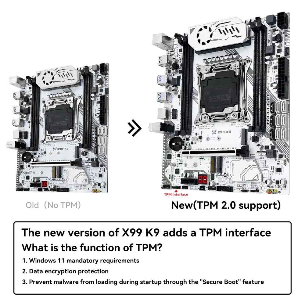 MACHINIST X99 k9(c612)LGA2011-3 Motherboard Optional Kit Xeon E5 2640 V4 CPU DDR4 Memory (MAX 128GB) Support NVME M.2 WIFI M-ATX