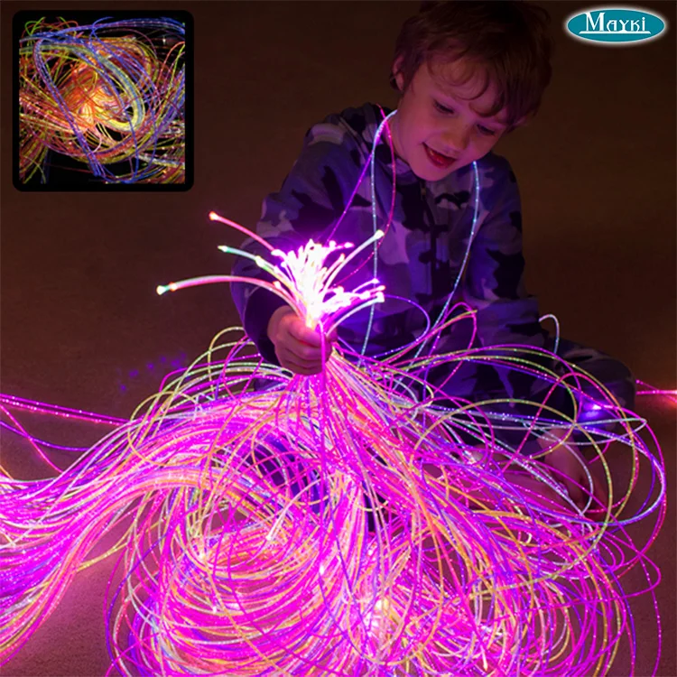 Sensory Toys for Autistic Children Hanging DIY Rgbw Color Changing Sparkle Sensory Fibre Optic Light Kit