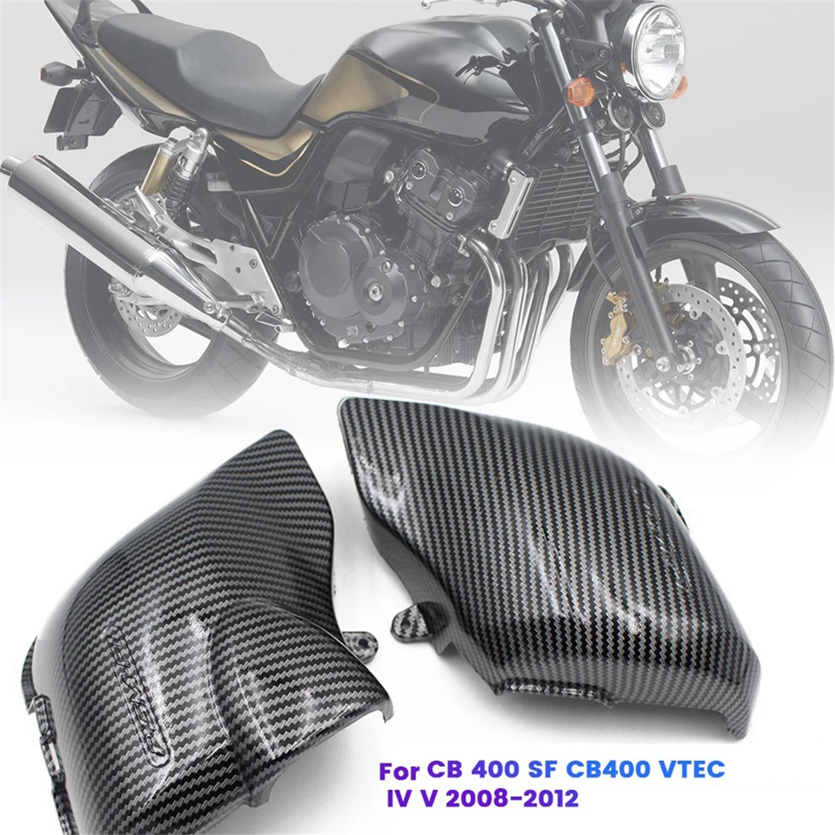 Motorcycle Carburetor Side Cover Carburetter Frame Guard Air Filter Cap Protector for Honda CB 400 SF CB400 2008-2012