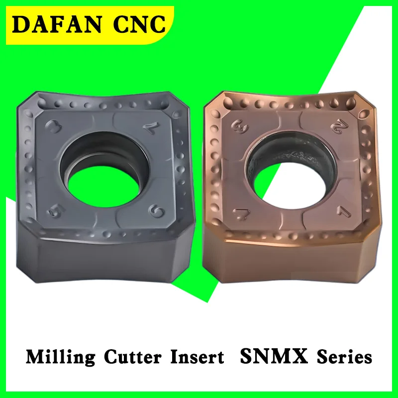 SNMX1306ANEN-GM Heavy Duty Rough Boring 45° Double Face Carbide Milling Insert, for Steel/ Stainless Steel