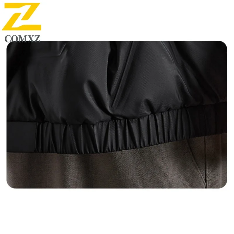 COMXZ Outdoor Cycling Men Down Jacket 2025 Fashion Stand Collar Thickened Warm Parka Korean Windproof Comfortable Winter Coat