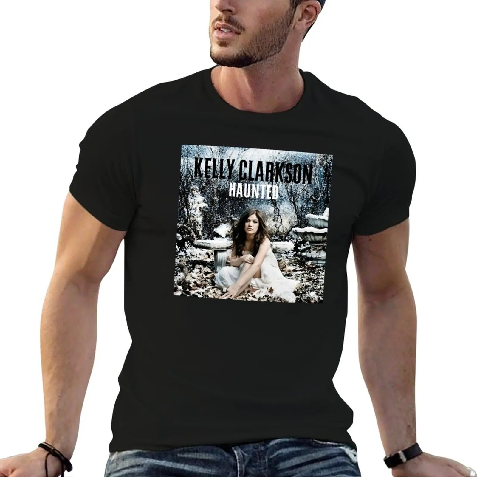 Kelly Clarkson Haunted T-Shirt Big and Tall Solid Color T-Shirt