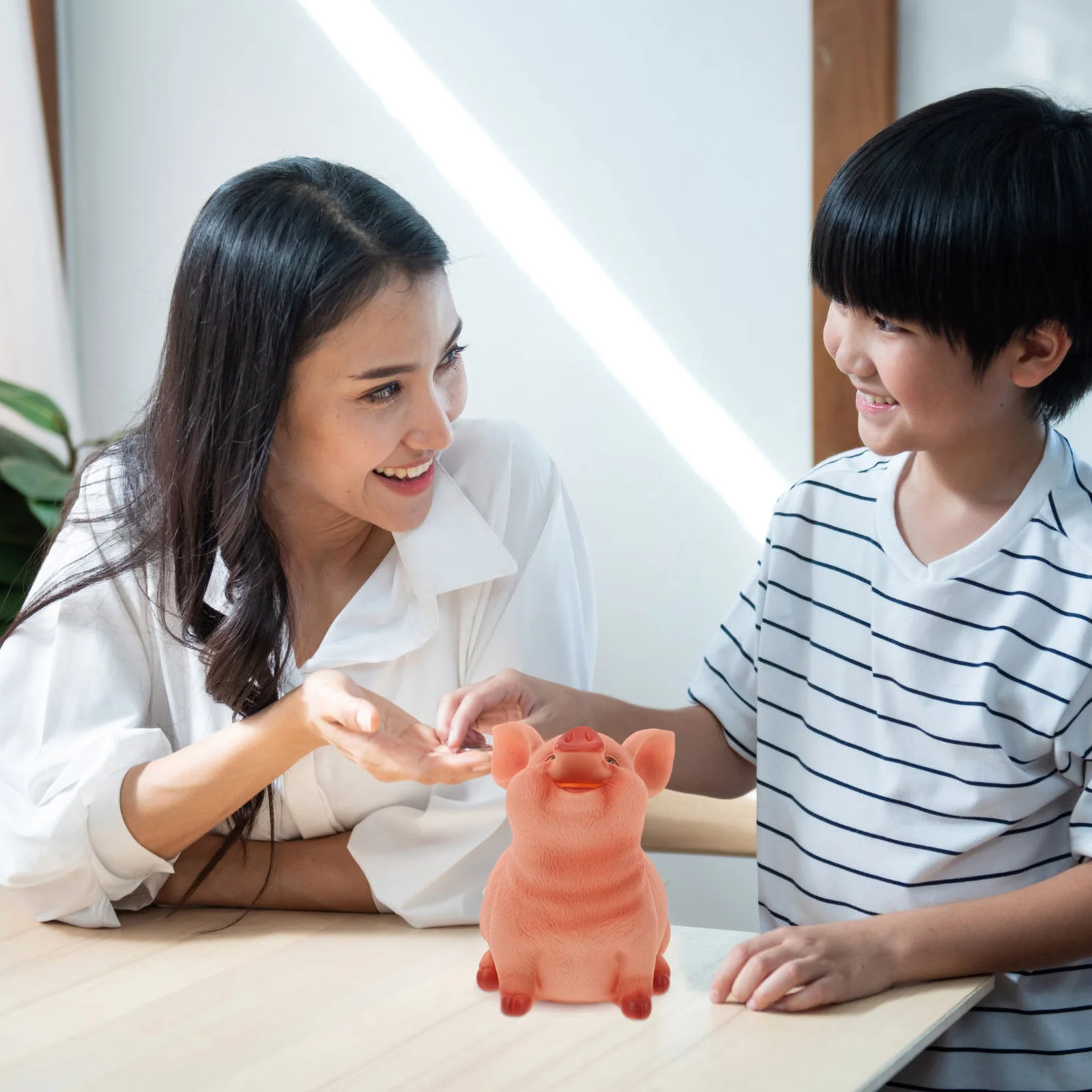 Unbreakable Piggy Bank Adorable Cartoon Design Kids Saving Container Large Capacity Easy to Clean Nursery Decor