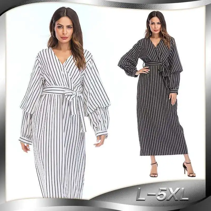 

Muslim Fashion Large Bow Loose Waist Long Sleeve Dress 1592 2025 Muslim Long Dress Robe Abaya Ramadan Dubai Luxury Islam Elegant