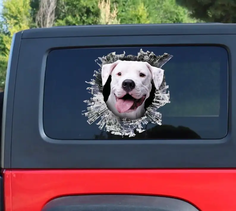 Dogo Argentino window decal, Dogo Argentino sticker, Dogo Argentino car decal