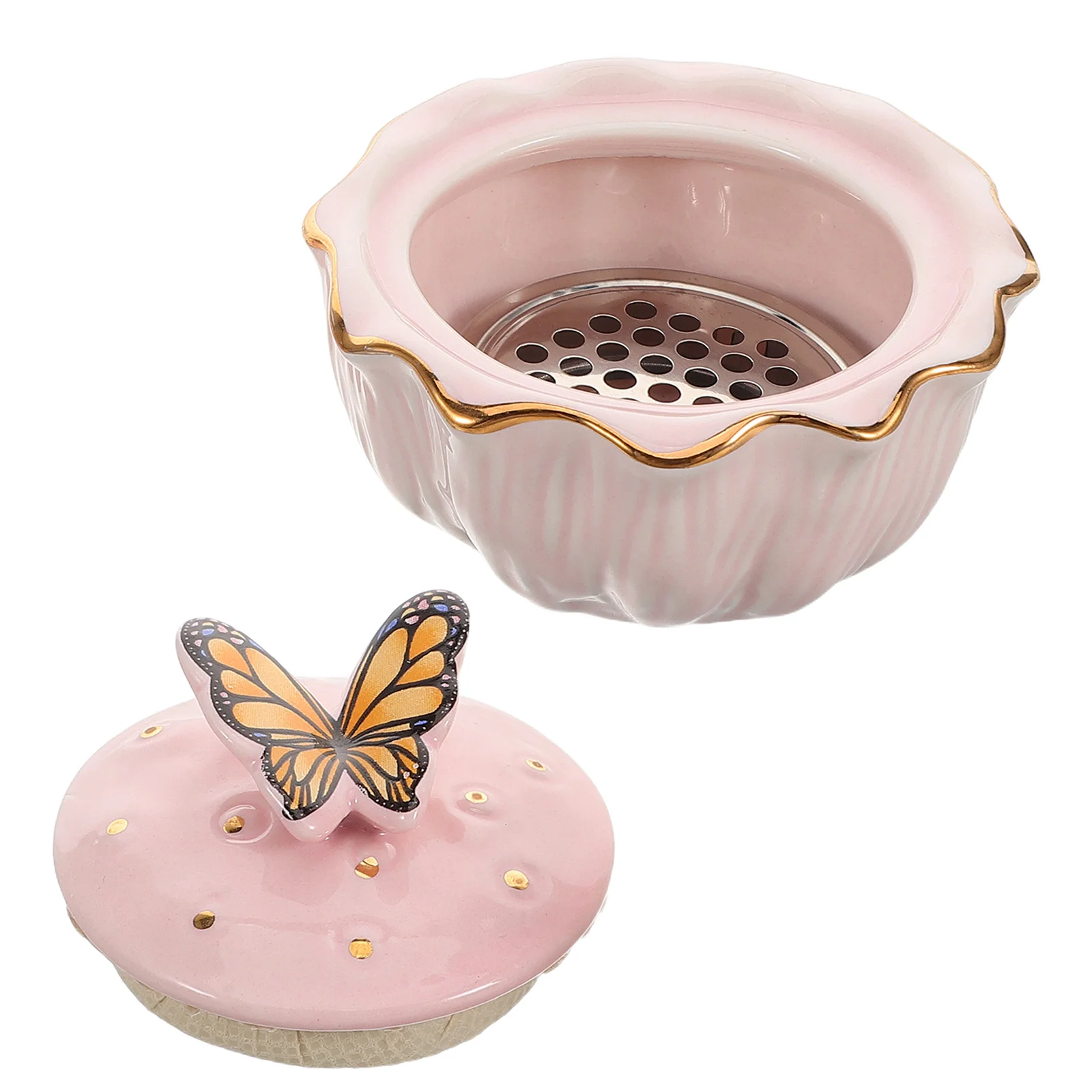 Ceramic Nail Art Brush Cleaning Cup With Filter Multi Functional Dappen Dish For Salon Home Use Nail Brushes Washing Cup