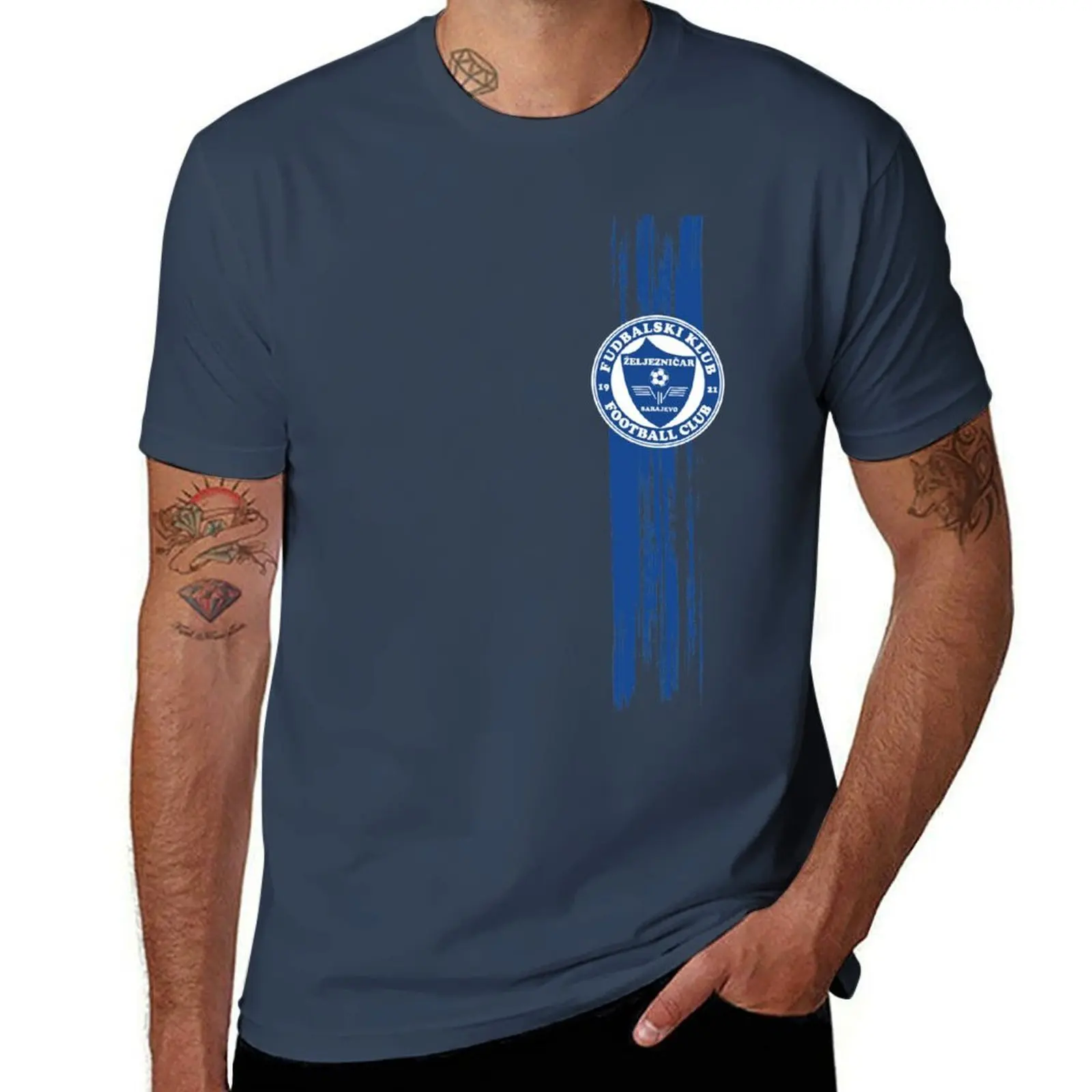 

All for this colours, my colours, Zeljeznicar Sarajevo, Bosnia and Herzegovina T-Shirt Abstract Pattern Print Top
