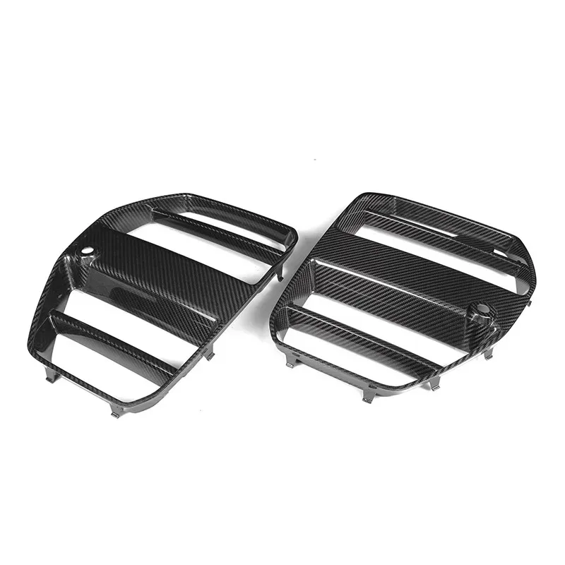 شوايات سباق المصد لسيارات BMW G80 G81 M3 G82 G83 M4 2021-in Real Carbon Fiber Front Kidney Grille XDrive Competition Auto Fitment #2