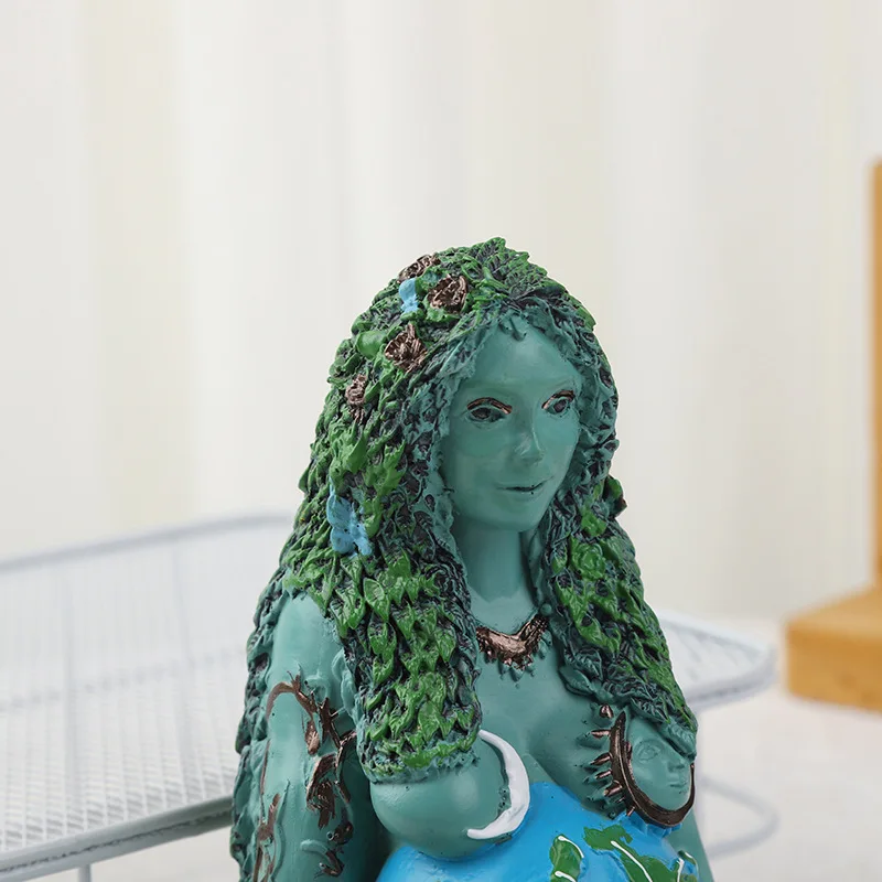 Earth Mother Resin Decoration Gaia Art Goddess Plastic Resin Crafts Living Room Study Room Bedroom Decoration Personality