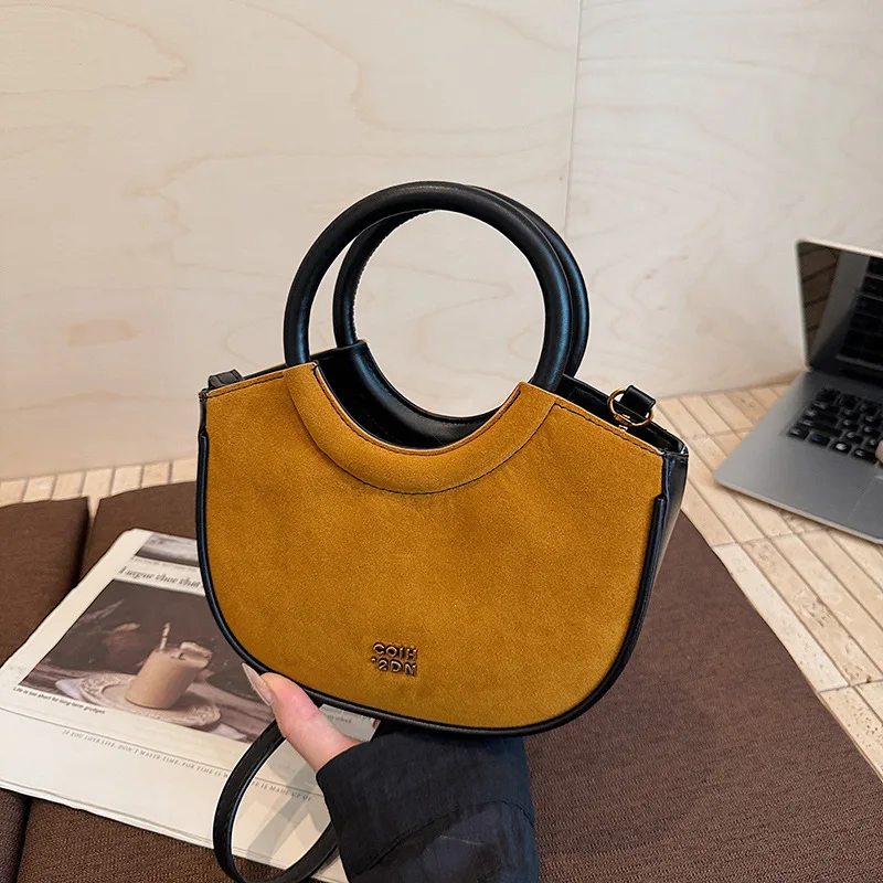 

2025 Autumn Niche Bag for Women Elegant Basket Shoulder Tote Versatile Crossbody Bucket Purse Fashionable High End Handbag
