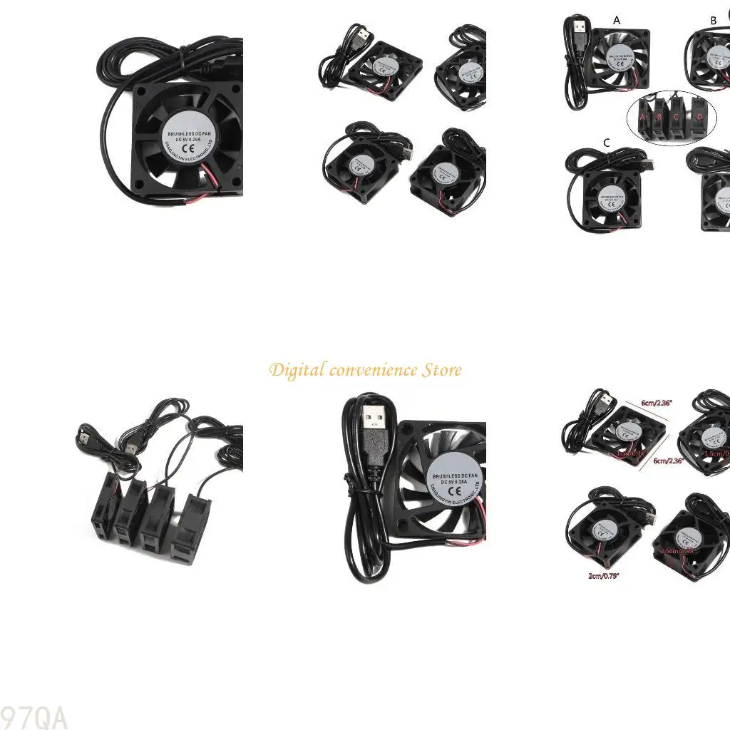 

97QA 60mm 5V USB Connector Quiet Cooling Fan for DIY Cooling Router Game Box