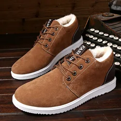 Winter Men's Sports Shoes Chunky Plush Snow Boots 2023 Warm Ankle Booties Fashion Male Sneakers Plus Size Zapatos Para Hombres