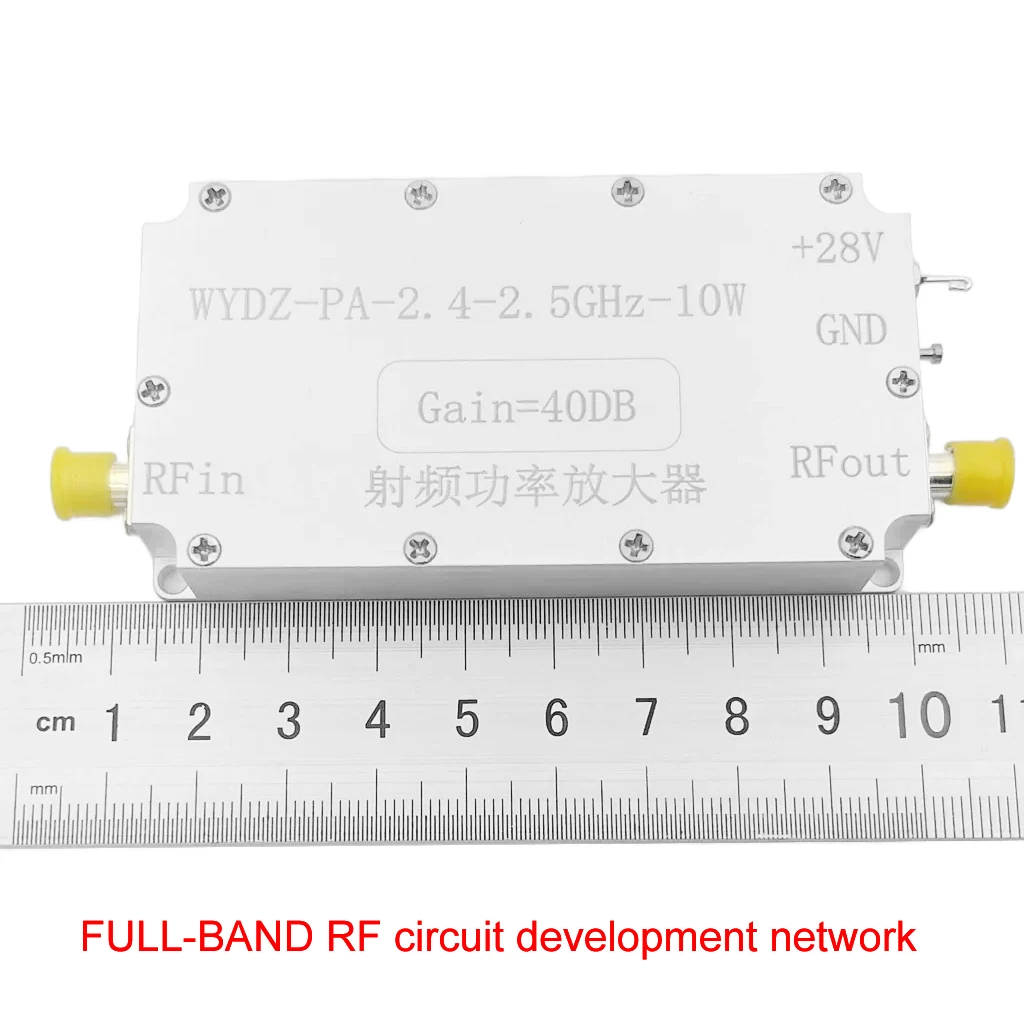 

WYDZ-PA-2.4G-10W RF Power Amplifier 2.4GHz Output 10W Gain 40dB with SMA Female Connector & External Heat Sink