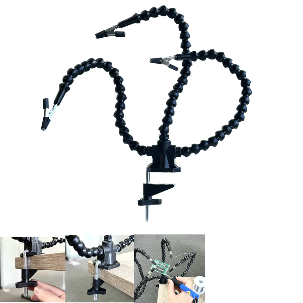 Soldering Station Helping Hand Flexible Arms and Third Hands Soldering Tool for Electronic Repair Model Aircraft