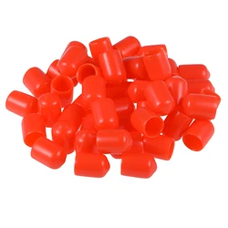 80/200pcs 2-9mm ID Rubber End Cap Plastic Cable Wire Thread Waterproof Cover Vinyl Red End Cap Push-fit Caps 15mm Height forPipe
