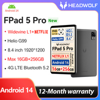 HEADWOLF FPad5 Pro 8.4 inch Android 14 Tablet  Max 16 Ram 256GB ROM UFS2.1 Octa-core G99 Tablet PC 5500 mAh Support  WideVine L1