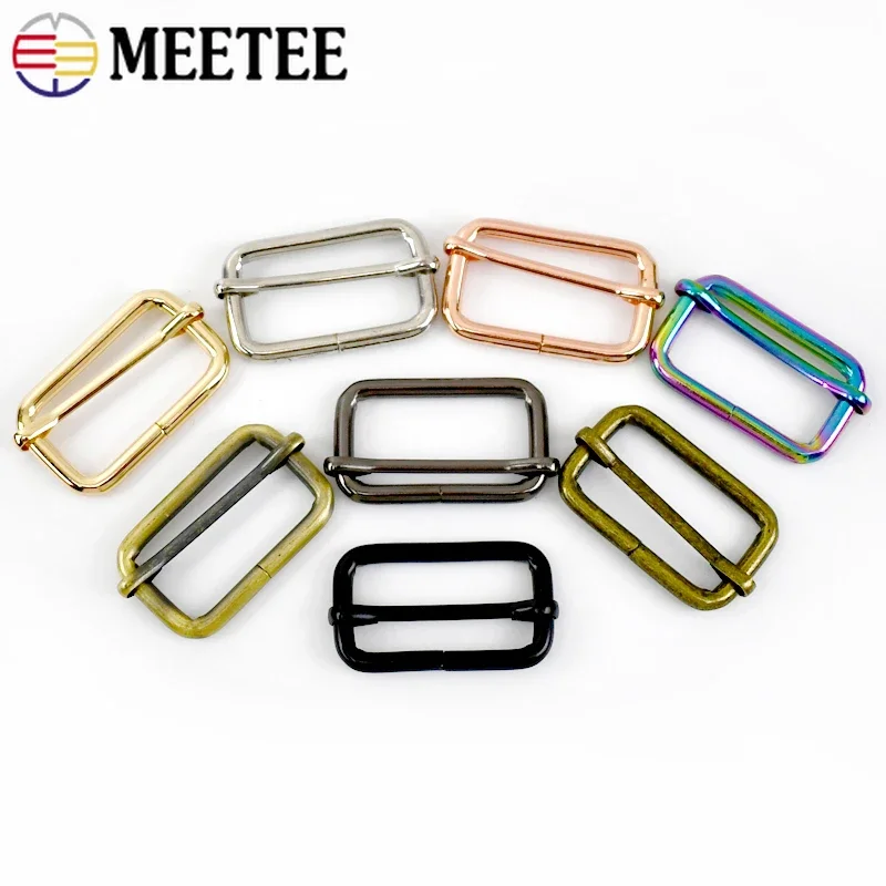 5/10Pcs 13-50mm Belt Buckles Roller Metal Pin Buckle Tri-glides Slider Adjuster Clasp Handbag Strap DIY Garment Accessories