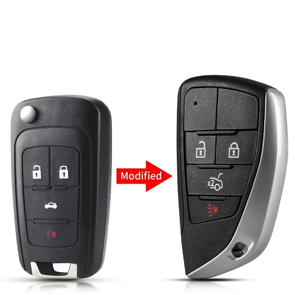 KEYYOU Replacement Modified Key Remote Car Shell Case Fob For Chevrolet Chevy Cruze 3 Buttons 2010 2011 2012 2013 2014