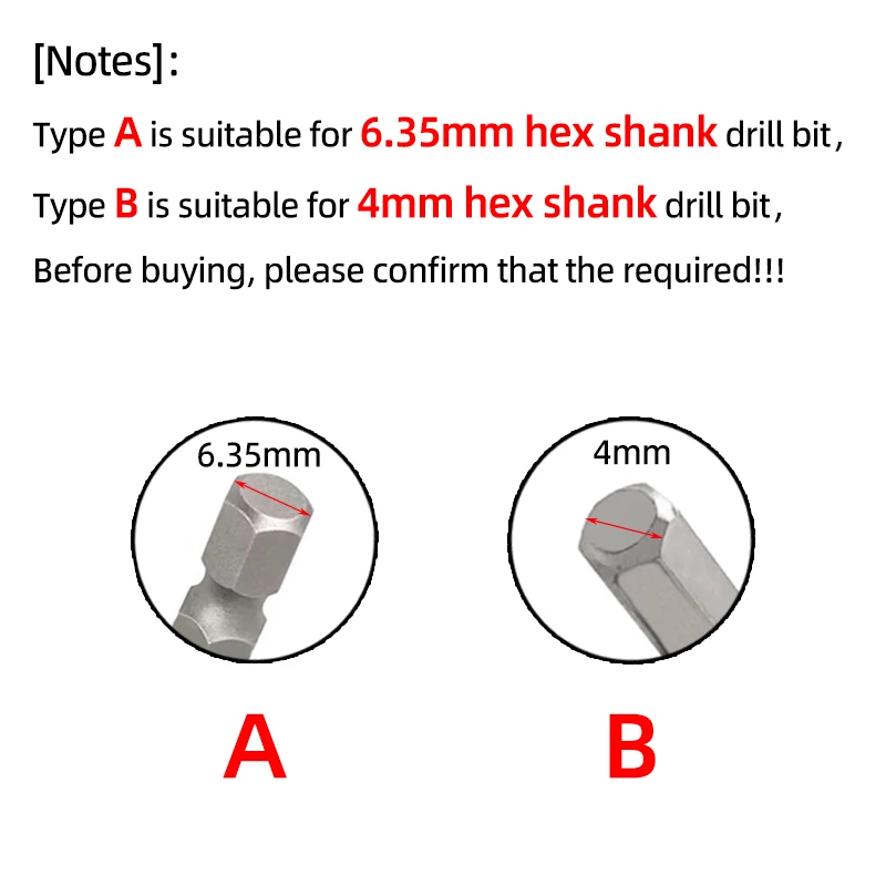 5 шт. набор, 6/8/10/12/15 отверстий, 6,35 мм/4 мм, держатель для отверток с шестигранным хвостовиком, пластиковая головка сверла, подставка для хранения, аксессуары для электропитания