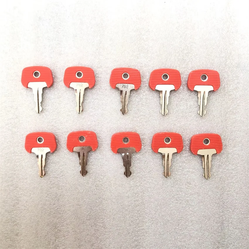 10pc Key For Jungheinrich 702 Red Electric Stapler Ignition Key 702 For Mic Komatsu