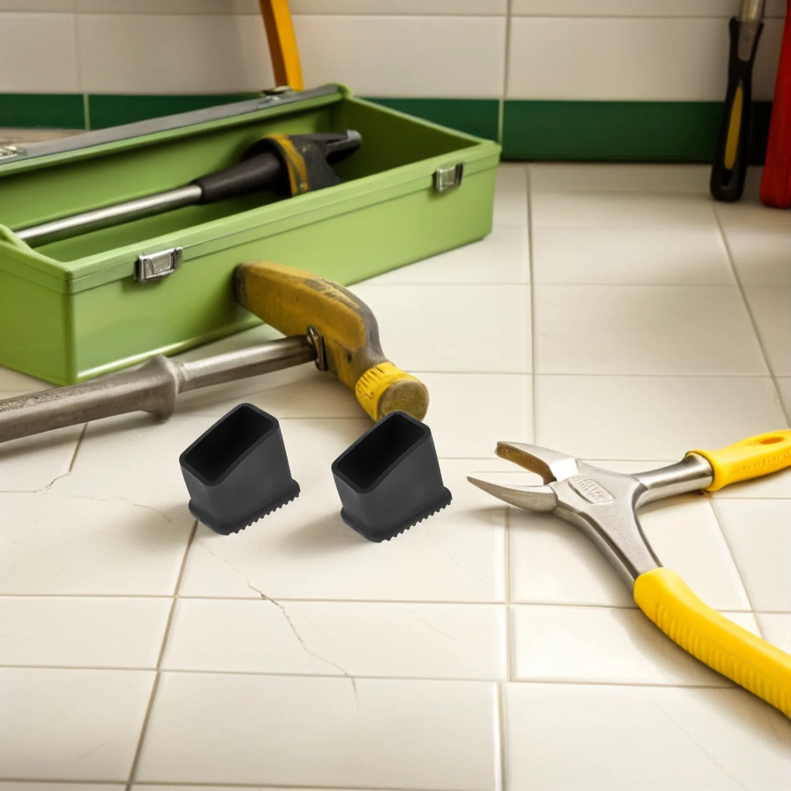 4 قطعة منصات الدرج المضادة للانزلاق البلاستيك سلم قدم استبدال يغطي للطي تمديد خطوة سلالم عدم الانزلاق #1