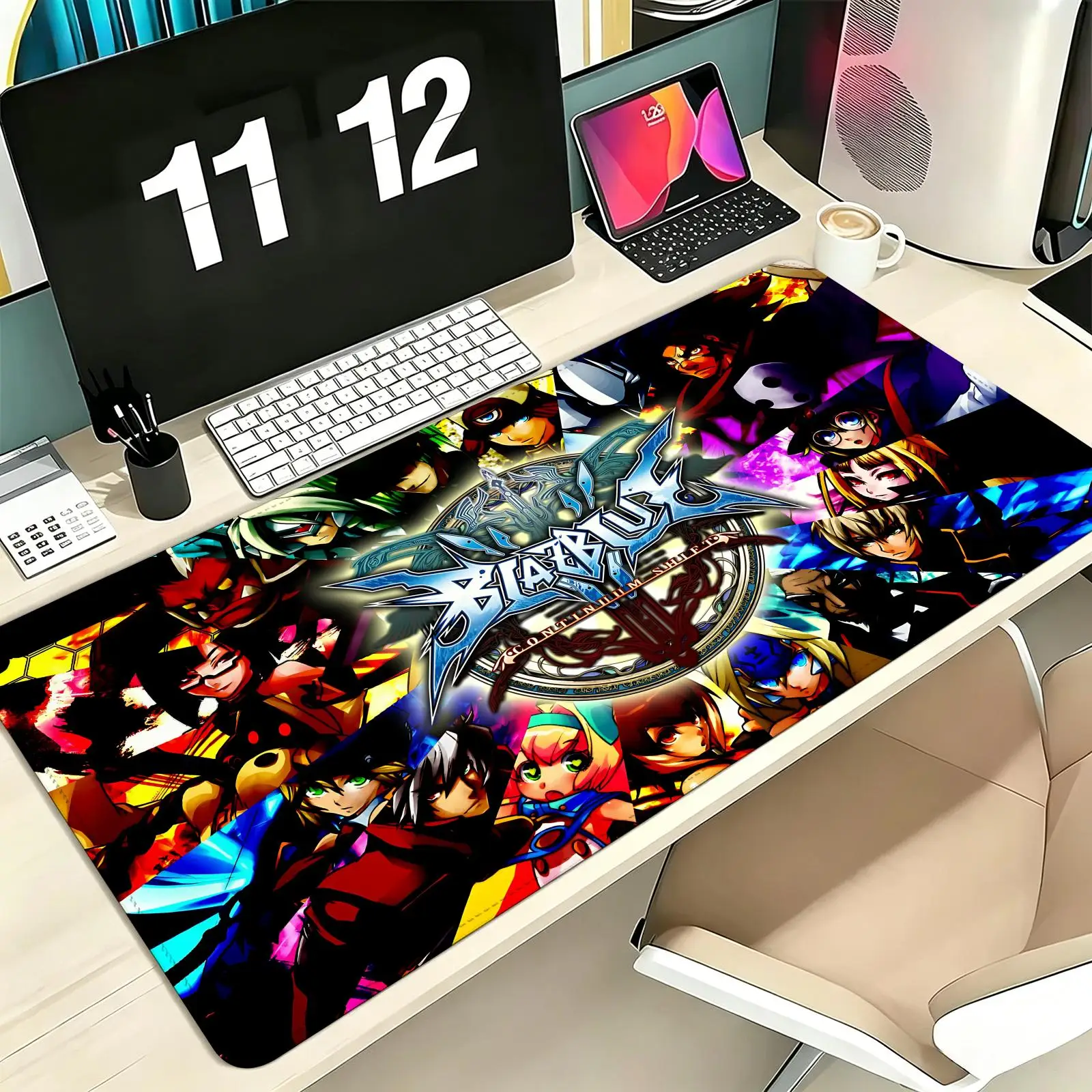 Pro E-Sports XXL Gaming Mousepad Extra Large Non-Slip Stitched Edge Keyboard Laptop Desk Mat For PC Gamer hot game Blazblue